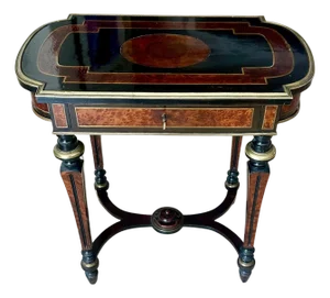 Antique 19th-Century French Napoleon III Work or Vanity Side Table