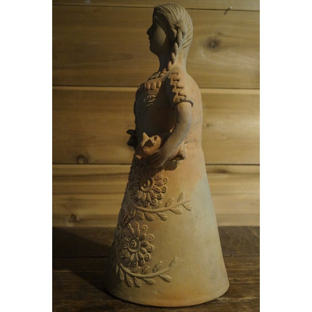 Folk Art 1970s Mexican Teodora Blanco Nunez Style Folk Art Pottery Woman For Sale - Image 3 of 11