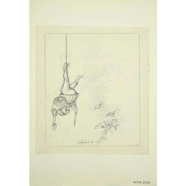 The Equilibrist is an original Contemporary artwork realized in 1971 by the italian artist Leo Guida. Original Drawing on...