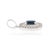 Metal Radiant Emerald-Cut Deep Blue Sapphire & Diamond Halo Pendant in 14k Gold For Sale - Image 7 of 14