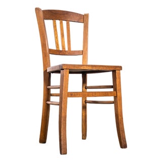 Farmhouse French Dark Oak Dining Chairs, 1940s, Set of 6 For Sale