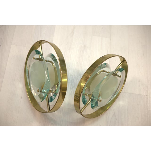 Blue 2240 Lights by Max Ingrand for Fontana Arte, 1960, Set of 2 For Sale - Image 8 of 10