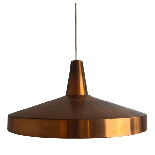 Vintage Danish Pendant Lamp in Copper, 1960s For Sale