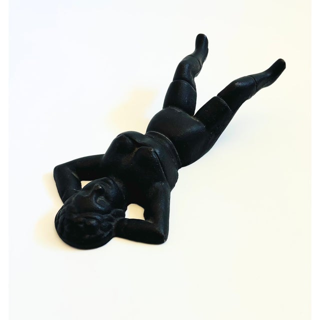 Black Cast Iron "Naughty Nellie" Woman Boot Jack For Sale - Image 8 of 9