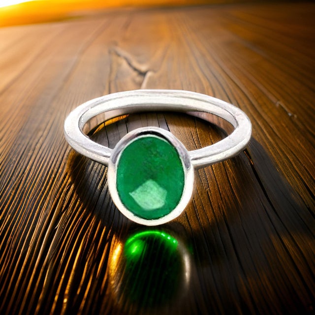 Natural Solitaire Emerald Ring Size 6.5 14k White Gold 2.5 Cts Certified For Sale - Image 14 of 14