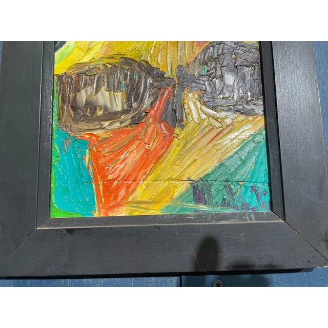 Mid-Century Modern Mid-Century Florentine Oil Painting on Board – Italian Vintage Art For Sale - Image 3 of 6