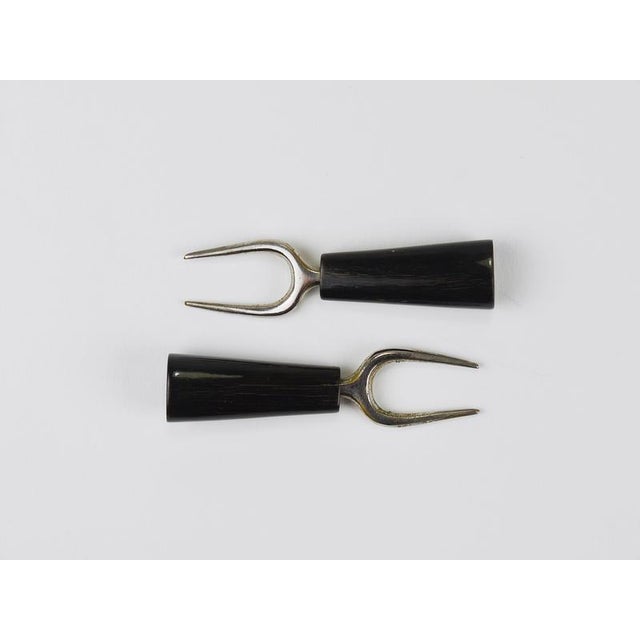 Brass Corn Cob Skewers with Leather Holders attributed to Carl Auböck, 1930s, Set of 2 For Sale - Image 10 of 12