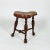 Turned Mahogany Three-Legged Saddle-Seat Stool, Leather Seat With Nailhead Trim English Circa 1850 For Sale - Image 4 of 9