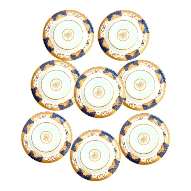 Mottahedeh Golden Butterfly Soup Bowls, Set of 8 For Sale