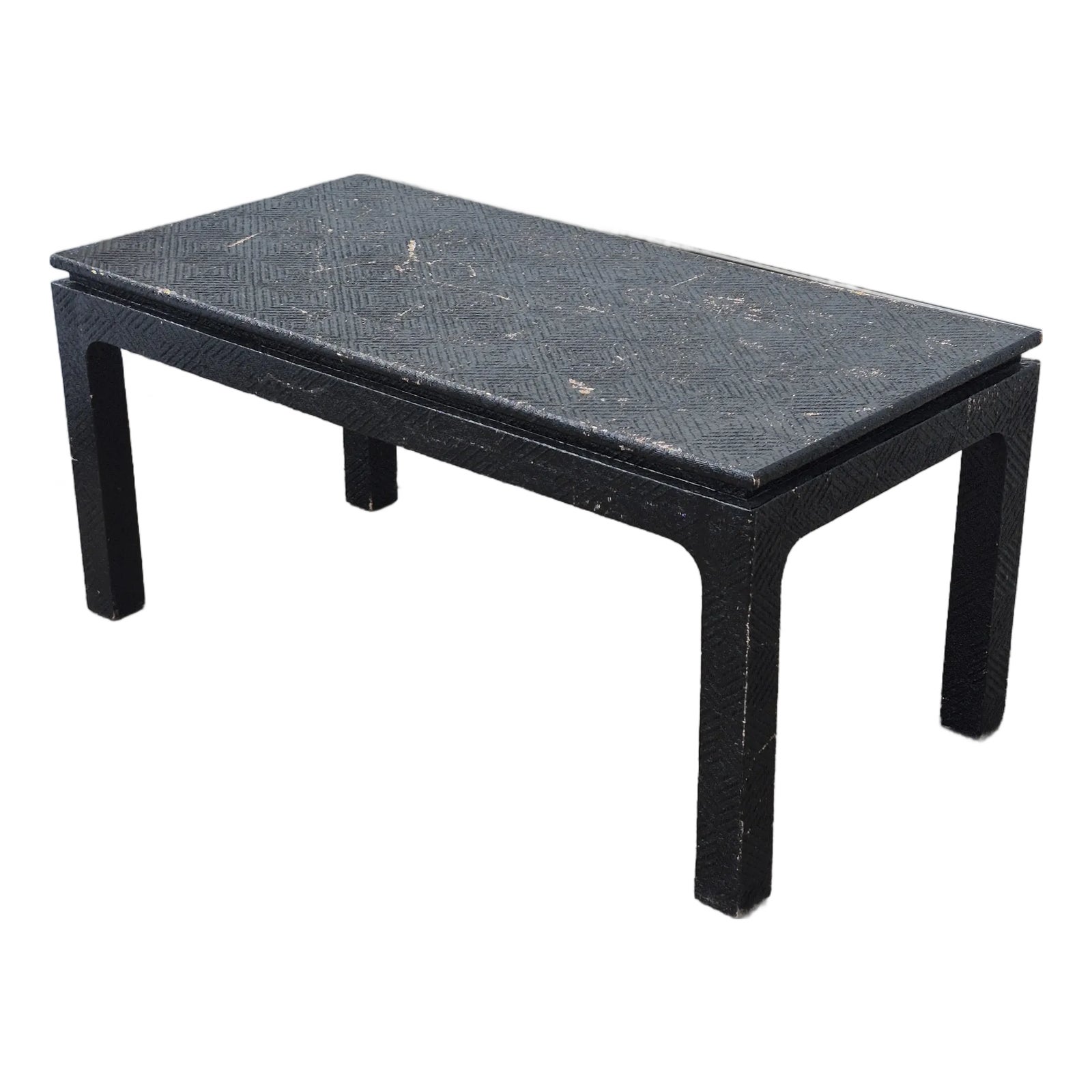 Black metal coffee table