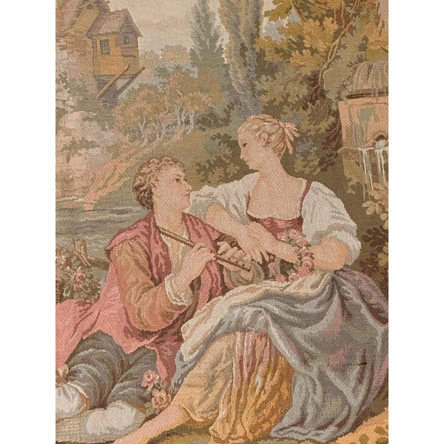 Textile Vintage Aubusson French Jaquar Tapestry, 1960s For Sale - Image 7 of 18
