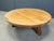Large Brutalist Round Tripod Wooden Coffee Table, 1960s For Sale - Image 4 of 15