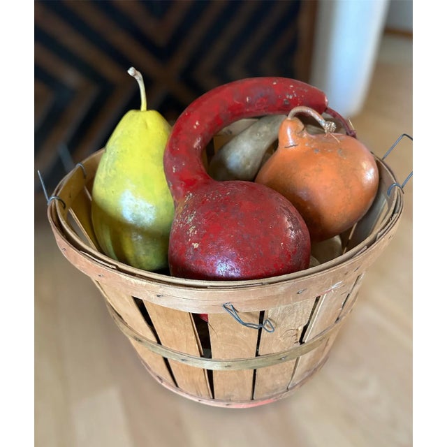 Shabby Chic 1990s Vintage Wood Bushel Basket For Sale - Image 3 of 5