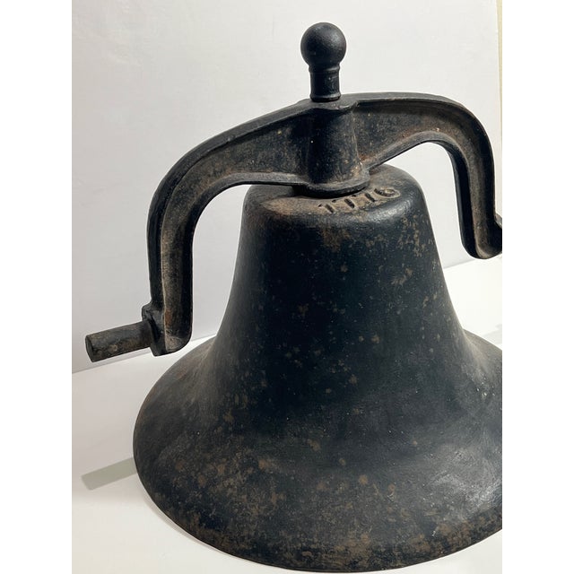 Late 19th Century 19th Century Large Commemorative Cast Iron Bell For Sale - Image 5 of 9