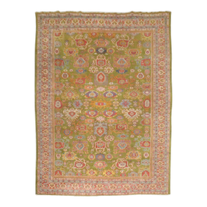 Late 19th Century Zabihi Collection Green Sultanabad Rug