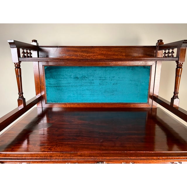 Antique Victorian Aesthetic Movement Mahogany Four Over Four Gentlemen’s Chest C. 1880 For Sale - Image 9 of 13