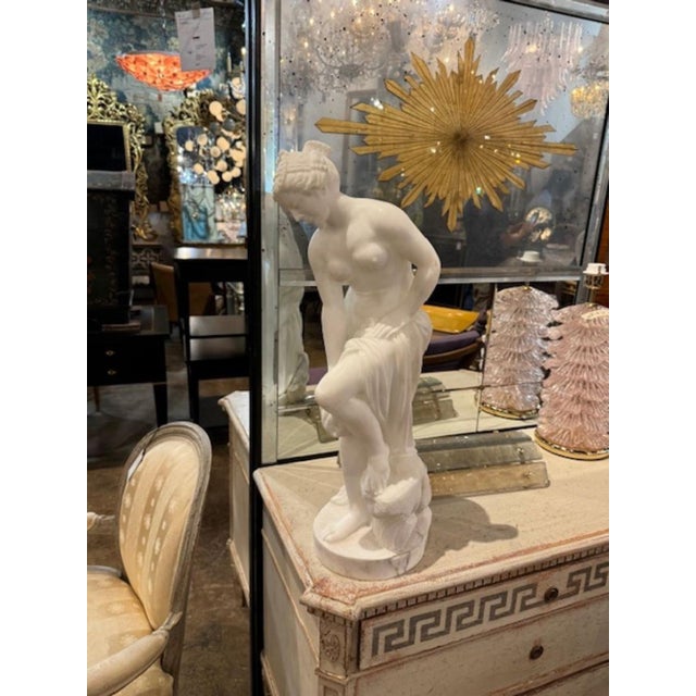 Stone 19th C. French Marble Statue of Venus For Sale - Image 7 of 8