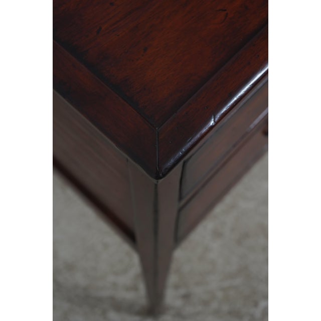 Brown Henredon Rustic Finish 2 Drawer Serving Table For Sale - Image 8 of 17