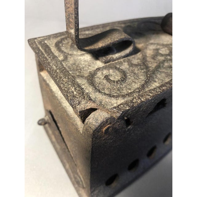 Antique Cast Iron Charcoal Griddle For Sale - Image 9 of 14