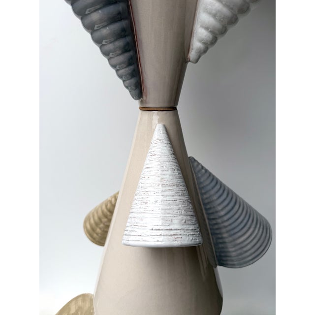 Contemporary Ceramic Cones Floor Lamp by Antonio Cagianelli, Italy For Sale - Image 13 of 14