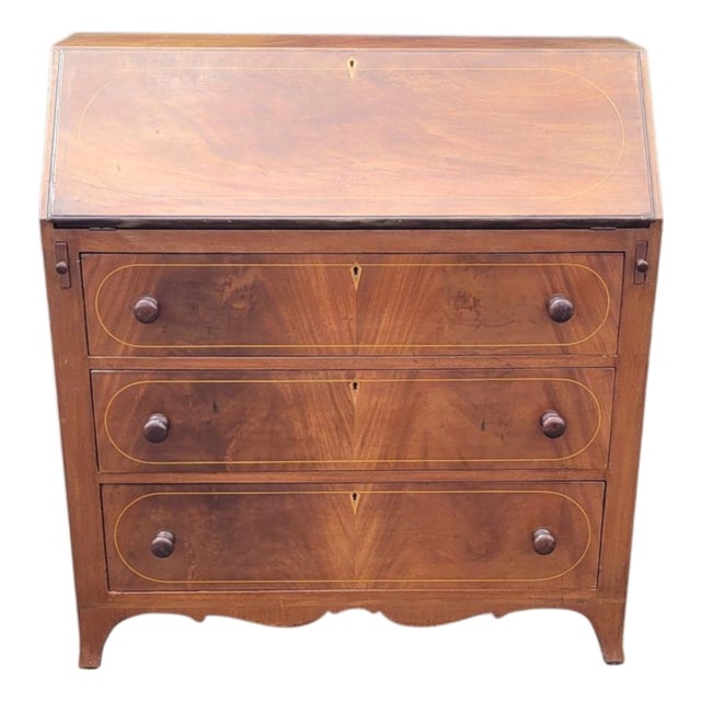 Circa 1850 American Federal Fall Front DRSK For Sale