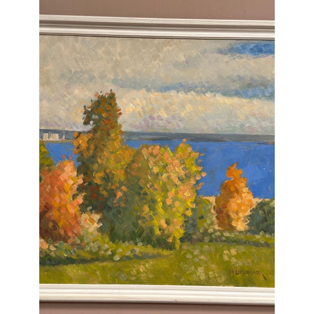 H. Lindmark, By the Sea, 1983, Oil on Canvas, Framed For Sale - Image 12 of 18