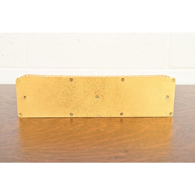 Tiffany Studios New York Zodiac Pattern Bronze Doré Letter Rack For Sale - Image 11 of 14