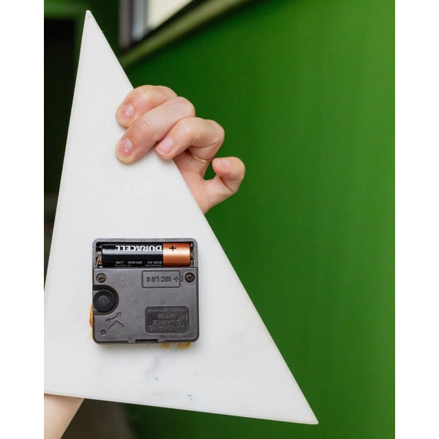 Vintage Marble Triangle Grandfather Clock, 1980s For Sale - Image 9 of 11