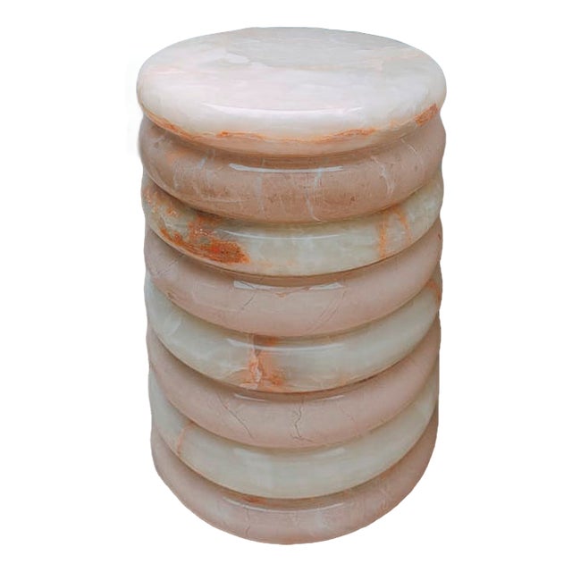 Onyx and Marble Side Table by Forzini For Sale