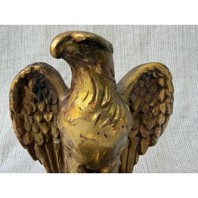 Heavy Vintage Bronze Symbolic Eagle Figurine For Sale - Image 11 of 15