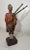 1920s Rare Antique Hand Made Carved Wood German Bagpiper Whistler Sculpture Statue For Sale - Image 5 of 12