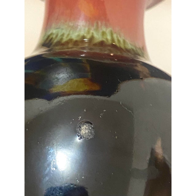 Set of Three! Colorful Ombre Flambé Glazed Chinese Porcelain Vases For Sale - Image 12 of 13