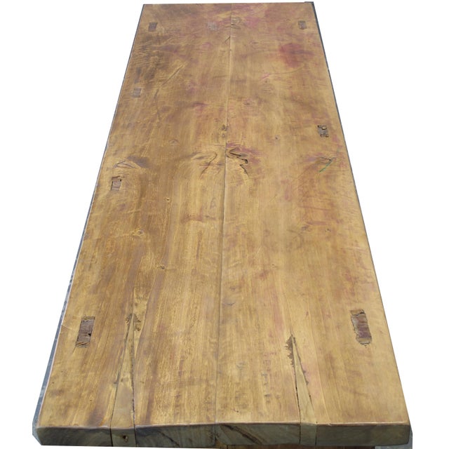 Antique Chinese Console Table With Five Drawers For Sale - Image 9 of 14