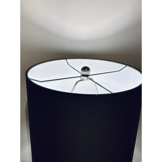 Modern Arteriors Modern Electric Moss Glaze Terracotta Table Lamp For Sale - Image 3 of 4