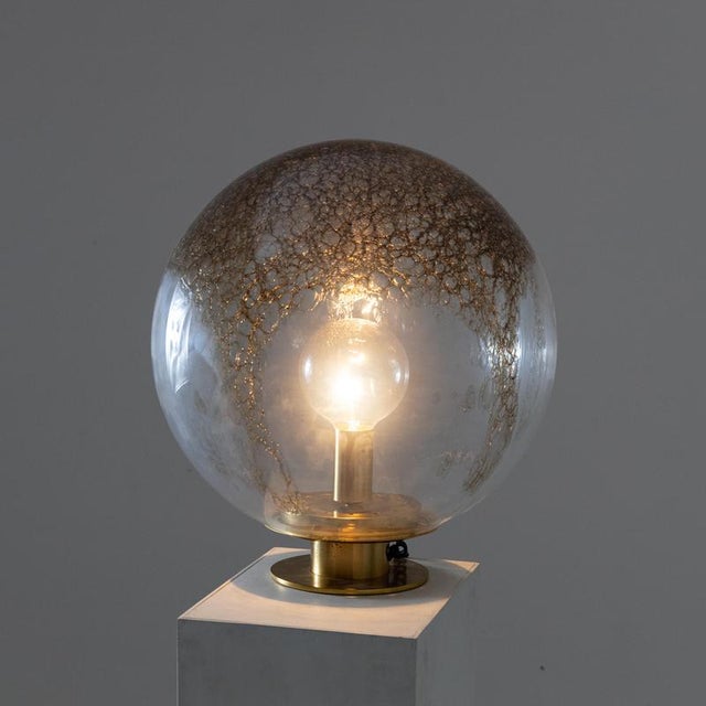 Spherical Table Lamp in Brass and Glass from La Murrina, Italy, 1960s For Sale - Image 6 of 8