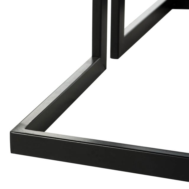 Modern Mid Wood Coffee Table in Dark Grey & Black For Sale In Philadelphia - Image 6 of 9