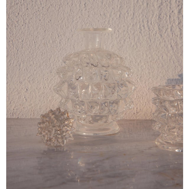 1940s Set of 4 Ercole Barovier Rostrato Murano Italian Glass Vase for Barovier & Toso, 1940s For Sale - Image 5 of 13