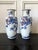 A pair of porcelain vases in classic form, decorated with underglaze blue and copper red painting by Imperial potter...