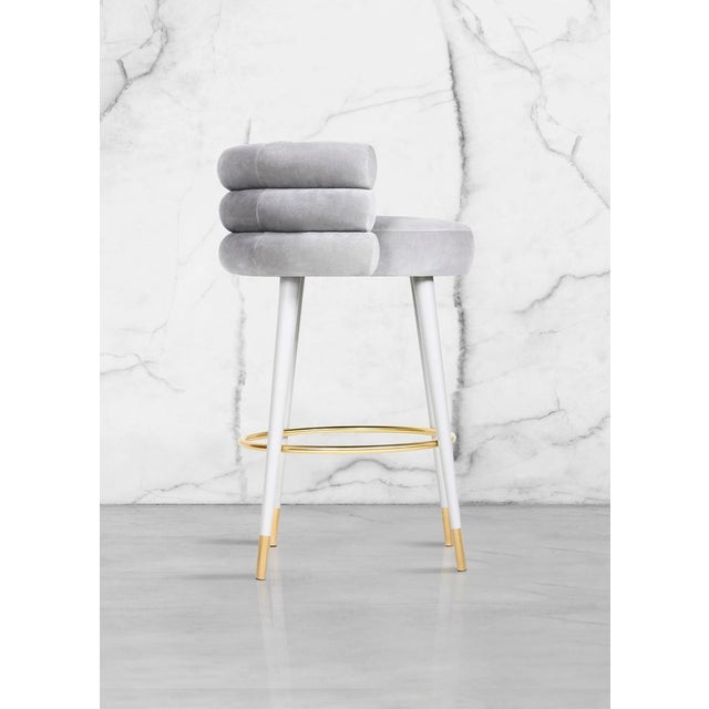 Set of Marshmallow Bar Stools by Royal Stranger For Sale - Image 6 of 18