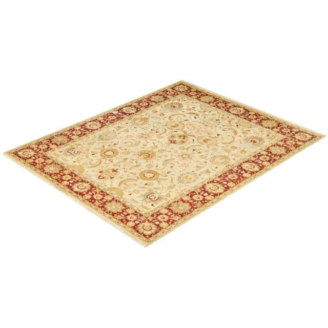 Ivory Mogul Collection Hand-Knotted Area Rug - Ivory 8' 4" x 10' 3" For Sale - Image 8 of 9