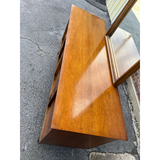 Brown Bassett Mayan Dresser With Mirror For Sale - Image 8 of 12