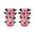 Art Deco Style Pink and Green Murano Glass Vases with Applied Spikes, 1980, Set of 2 For Sale - Image 9 of 9