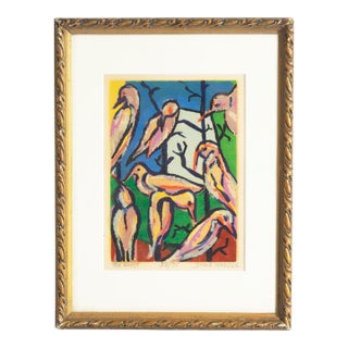 “The Roost” Serigraph Print by Dorie Marder For Sale