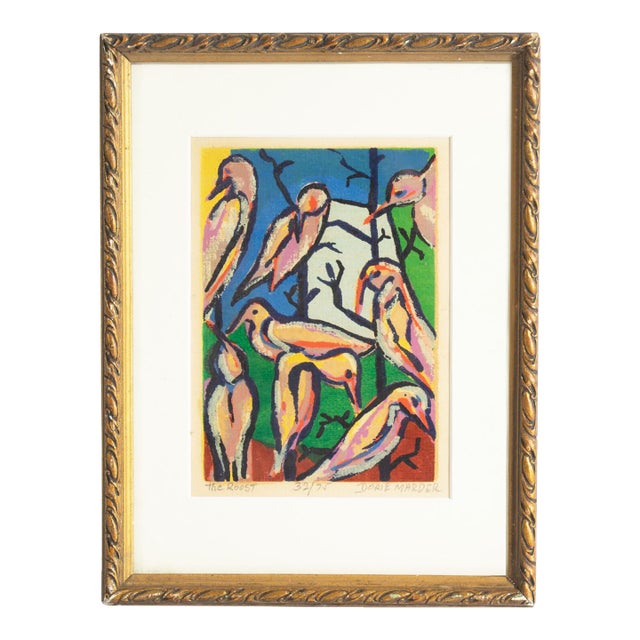 “The Roost” Serigraph Print by Dorie Marder For Sale