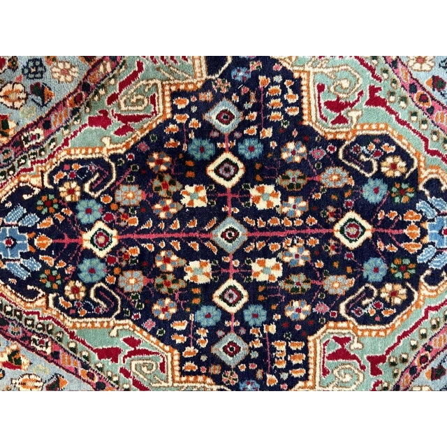 Wool pile genuine hand made vintage Persian Hamadan -