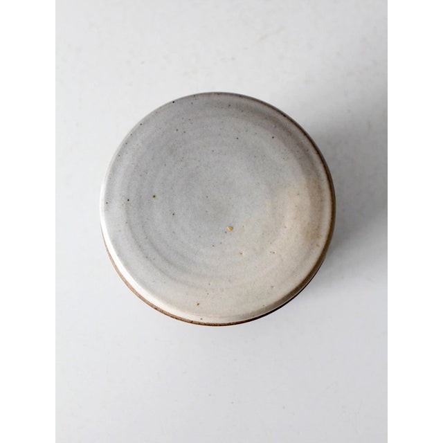 Vintage Handmade Studio Pottery Butter Keeper For Sale - Image 9 of 15