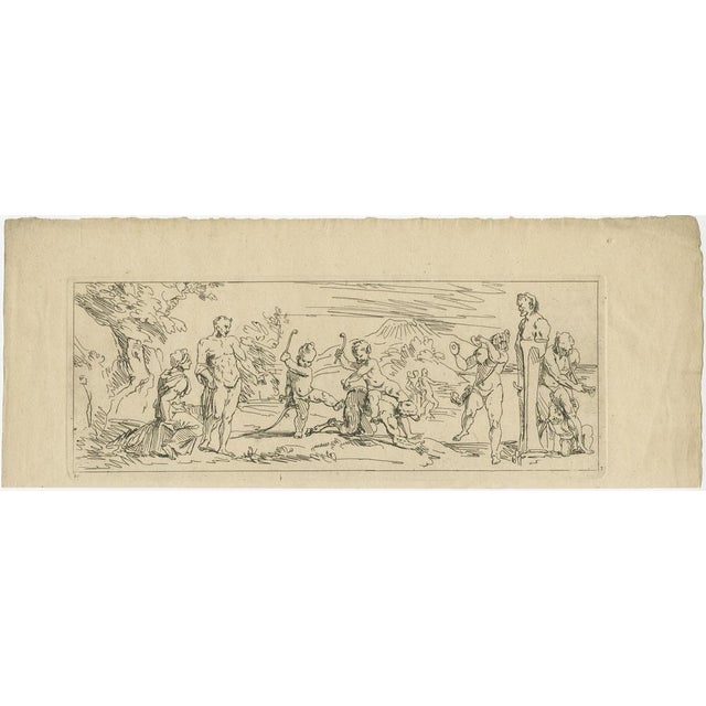 Set of five antique prints depicting various characters such as nymphs. These prints are part of a series titled 'Recueil...