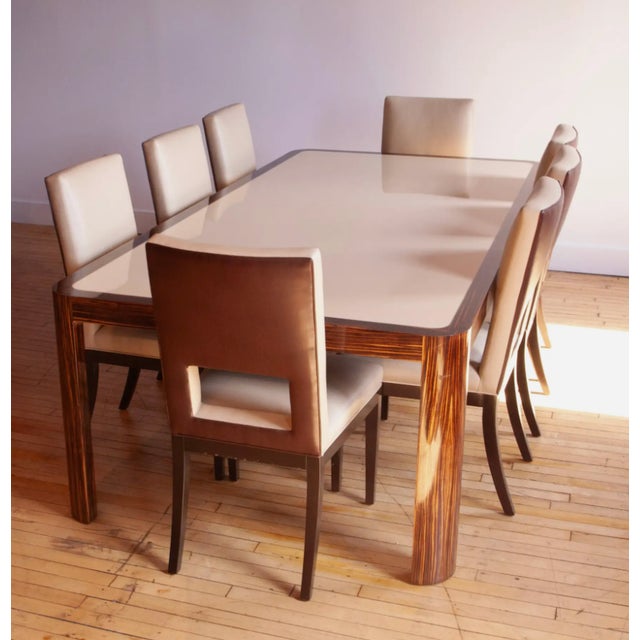 Attributed to Vladimir Kagan Dining Room Table, Zebrawood, 1970s For Sale - Image 10 of 11