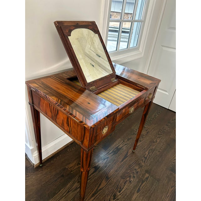 George III Exotic Wood Dressing Table With Mirror For Sale In Kansas City - Image 6 of 17