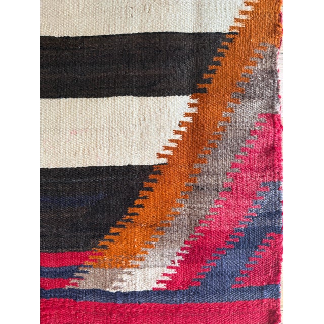 Third Phase Navajo Chiefs Blanket C. 1890 Handmade Native America Textile Square For Sale - Image 15 of 18